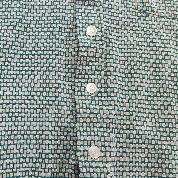 Vintage 60s JC Penney Patterned Short sleeve button down LARGE - Picture 2 of 7
